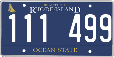 RI license plate 111499