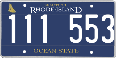 RI license plate 111553