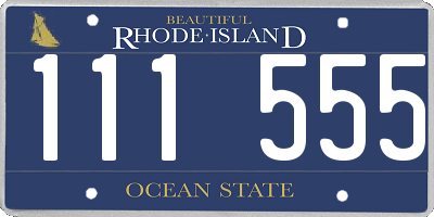 RI license plate 111555