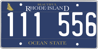 RI license plate 111556