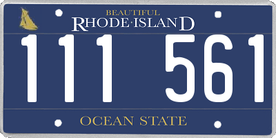 RI license plate 111561