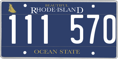 RI license plate 111570