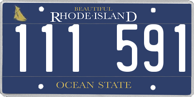 RI license plate 111591