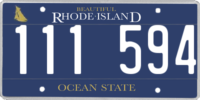 RI license plate 111594