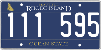 RI license plate 111595