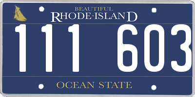 RI license plate 111603