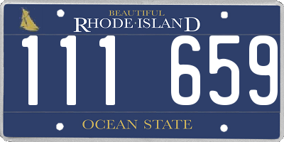 RI license plate 111659