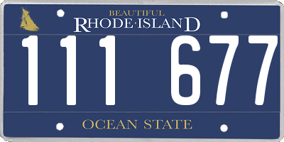 RI license plate 111677