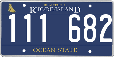 RI license plate 111682