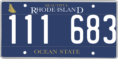 RI license plate 111683
