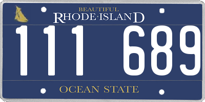 RI license plate 111689