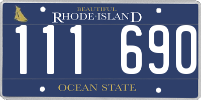 RI license plate 111690