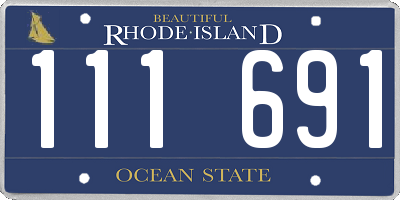RI license plate 111691