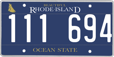 RI license plate 111694