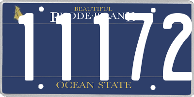 RI license plate 11172