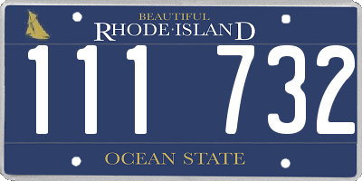 RI license plate 111732