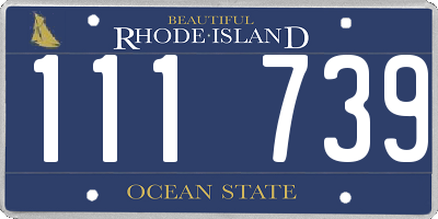 RI license plate 111739