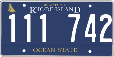 RI license plate 111742