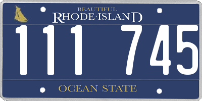 RI license plate 111745