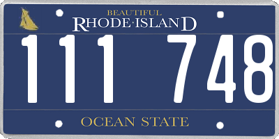RI license plate 111748
