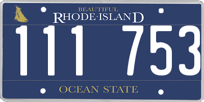 RI license plate 111753