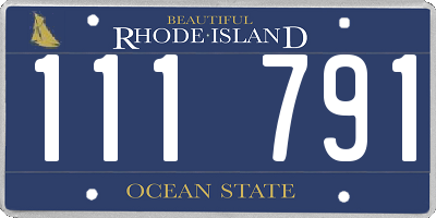 RI license plate 111791