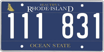 RI license plate 111831