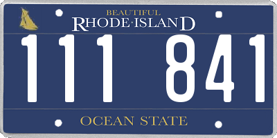 RI license plate 111841