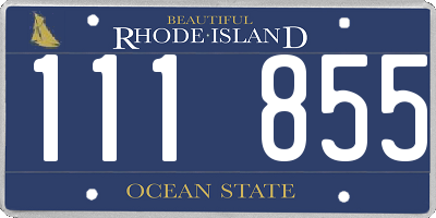RI license plate 111855