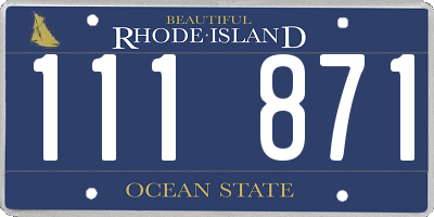 RI license plate 111871