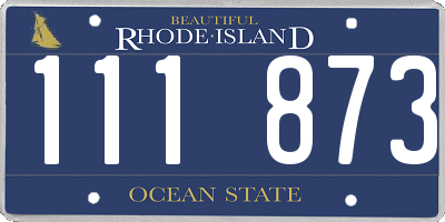 RI license plate 111873