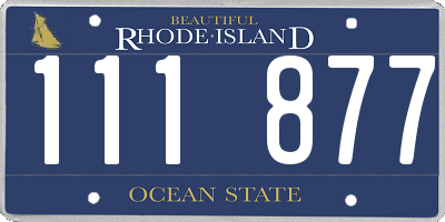 RI license plate 111877