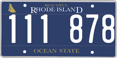 RI license plate 111878