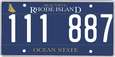 RI license plate 111887