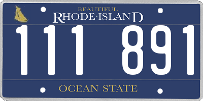 RI license plate 111891