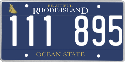 RI license plate 111895