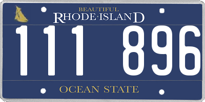 RI license plate 111896