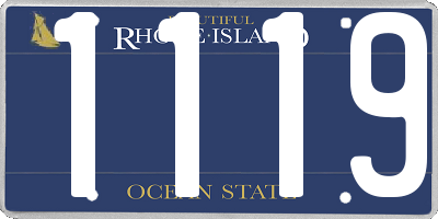 RI license plate 1119