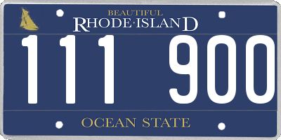 RI license plate 111900