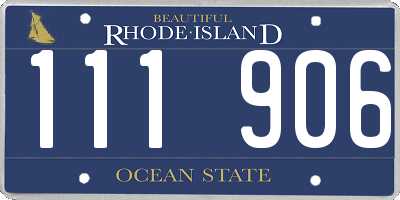 RI license plate 111906