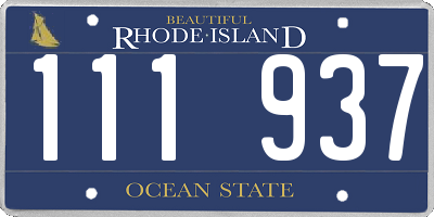 RI license plate 111937