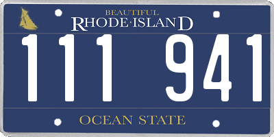 RI license plate 111941