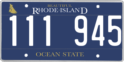 RI license plate 111945
