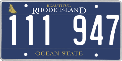 RI license plate 111947
