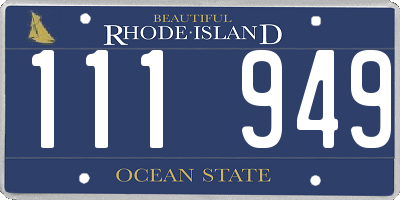RI license plate 111949