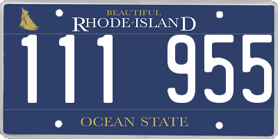 RI license plate 111955