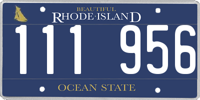 RI license plate 111956