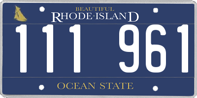 RI license plate 111961