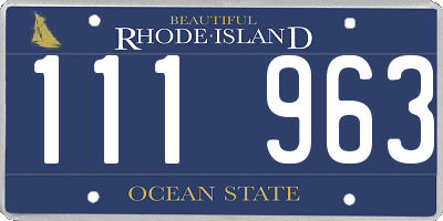 RI license plate 111963