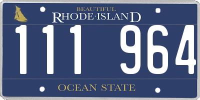 RI license plate 111964